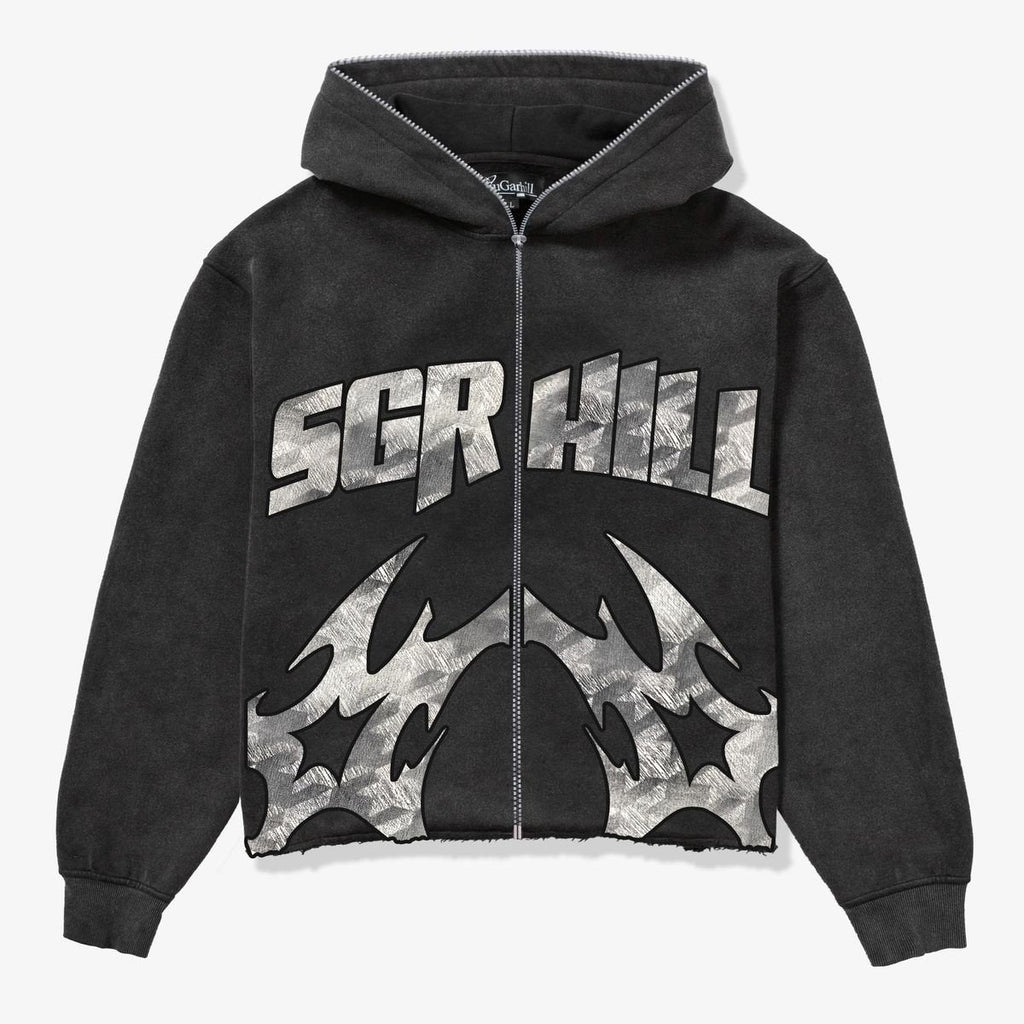 Sugarhill Katana Raw Hem Zip Hoodie