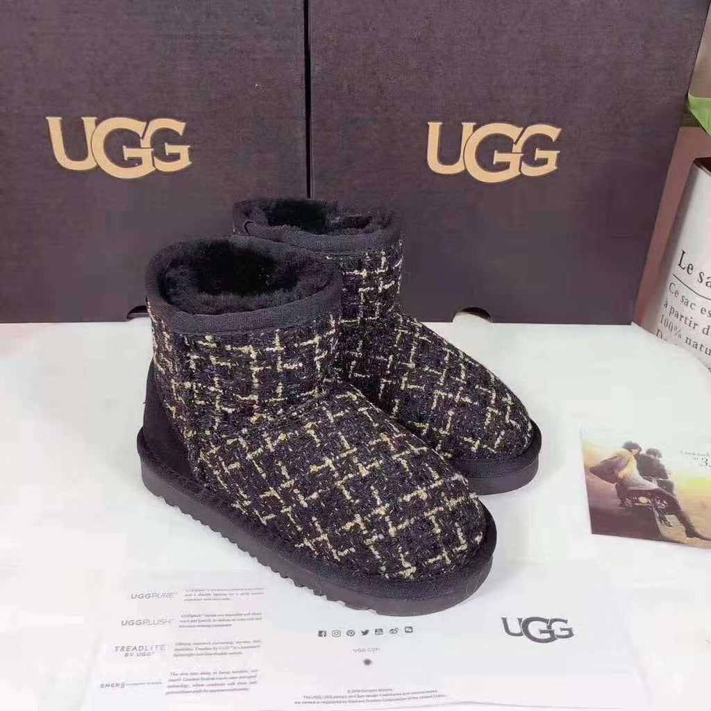 5854 Kids' Chic Winter Boots – Black