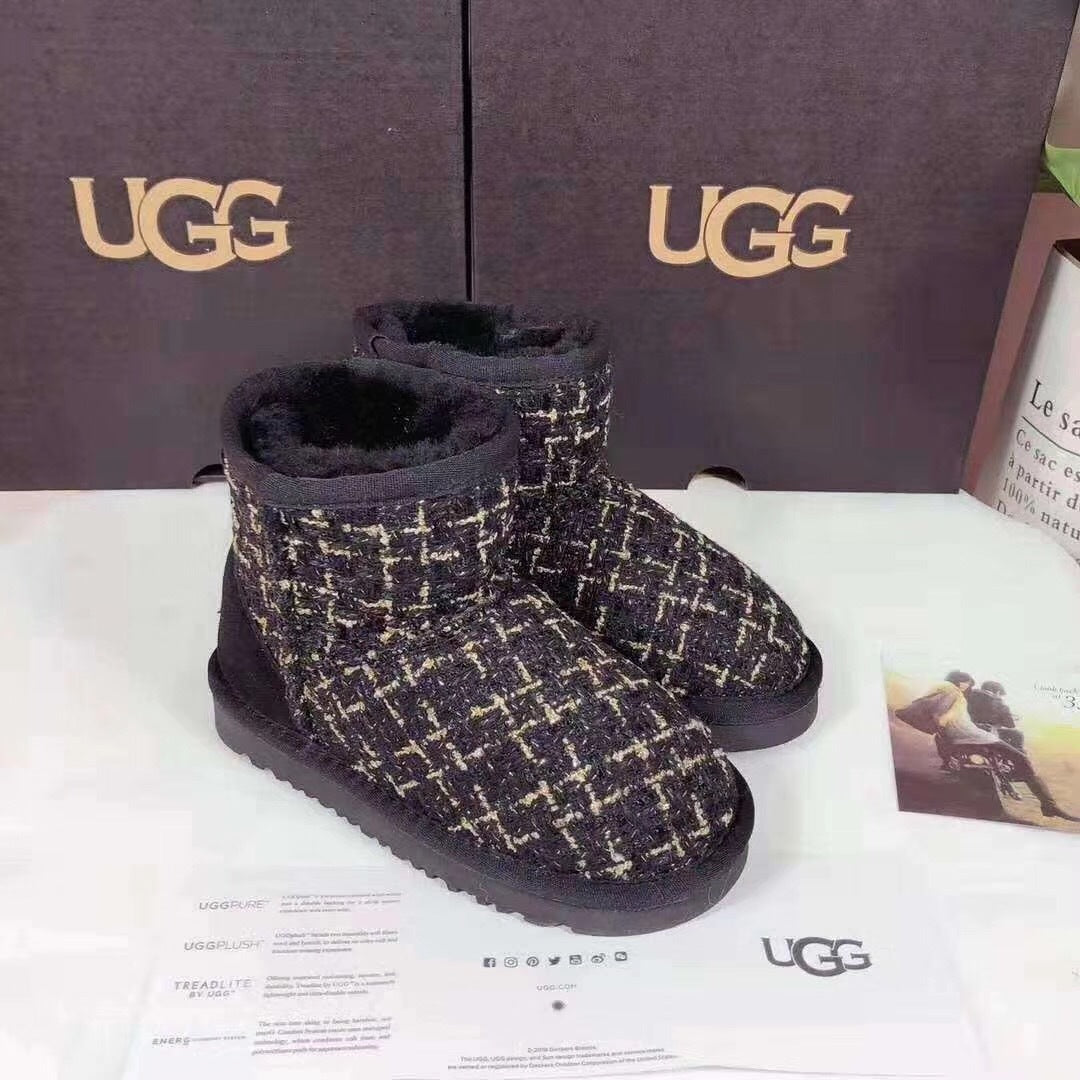 5854 Kids' Chic Winter Boots – Black
