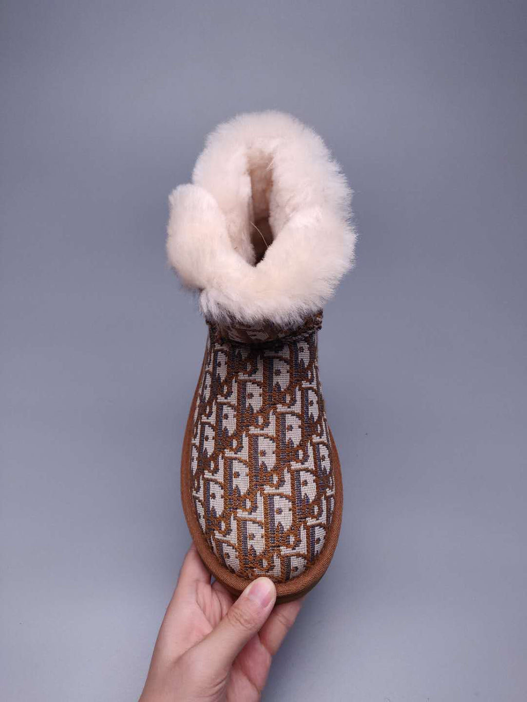 6554 Fabric-Texture Shoes – Chestnut