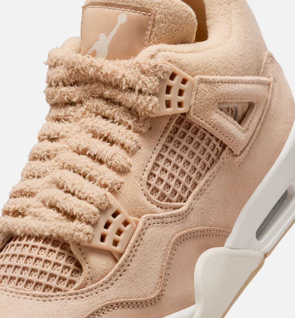 Air Jordan 4 Retro Cozy Girl Women's Sneakers - Hemp / Off-White