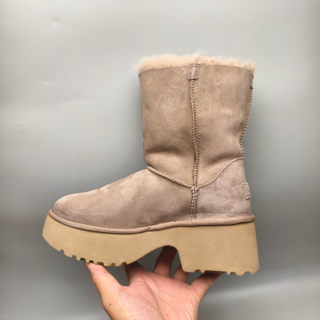 1533 Women's Platform Wedge Mid-Calf Boots – Walnut