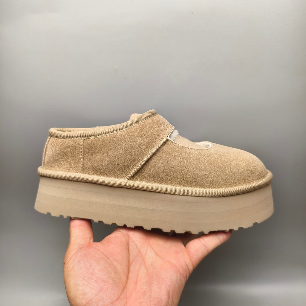 7612 Platform Mary Jane Fashion Shoes – Sand