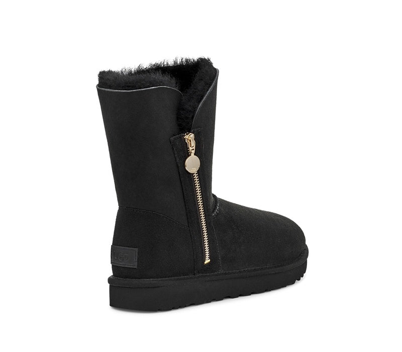 2480 Side-Zip Mid-Calf Boots – Black