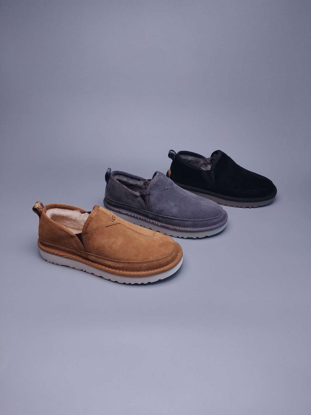 3455 Men's Slip-On Low-Top Shoes – Gray