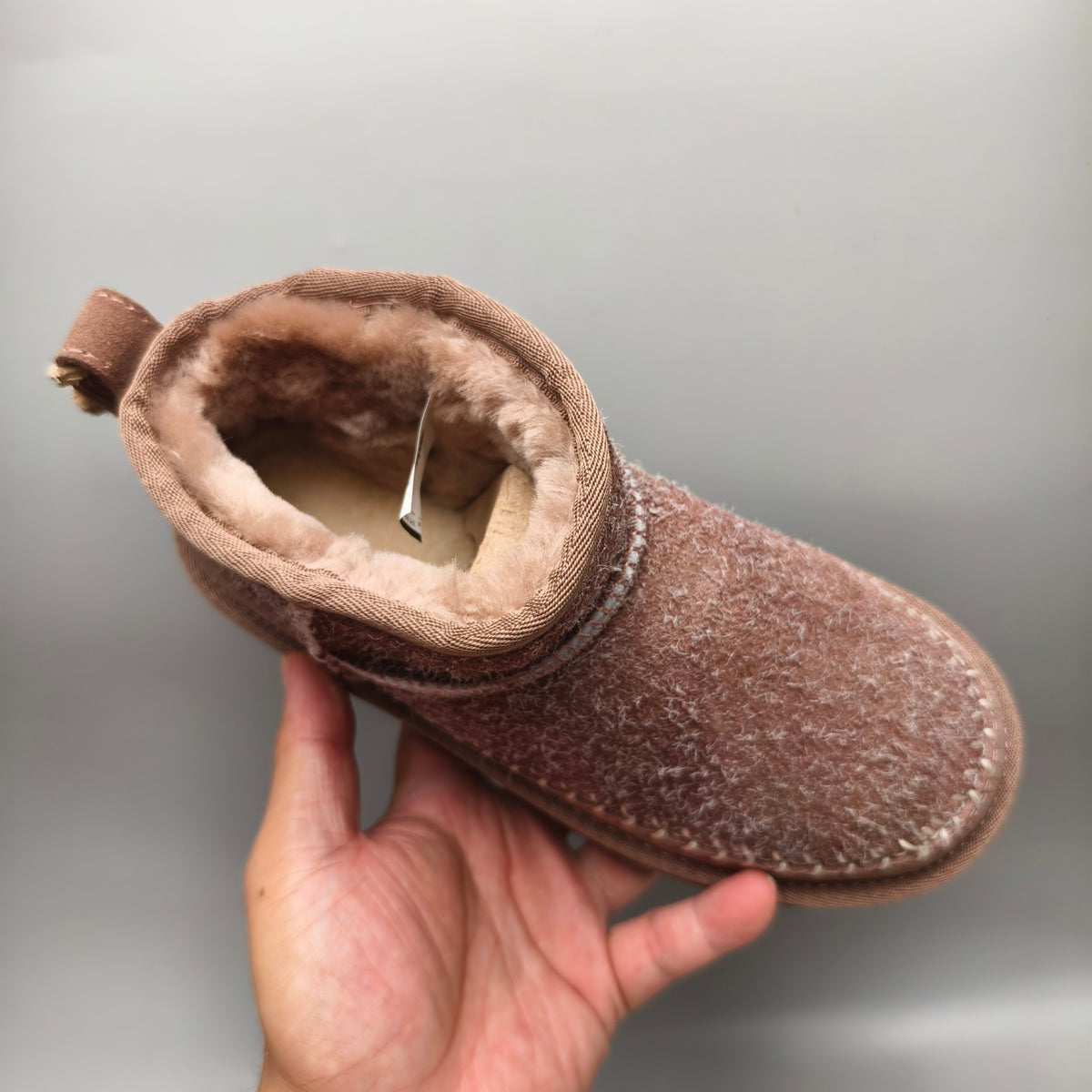 1538 Suede-Style Shoes with Back Strap – Brown