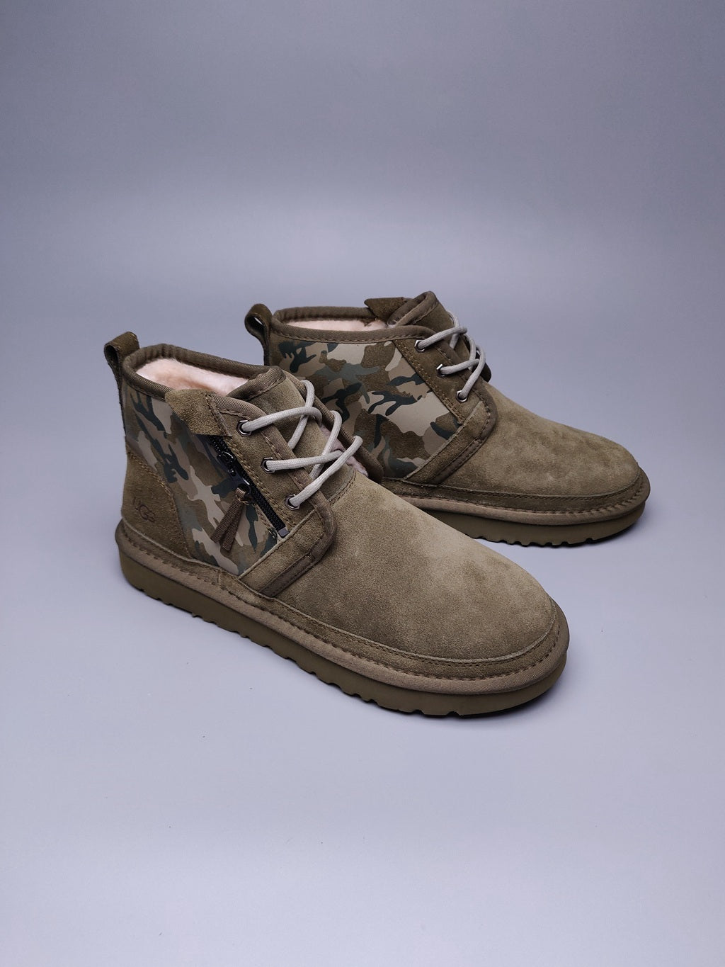 4193 Men's Colorblock Camo Shoes – Army Green