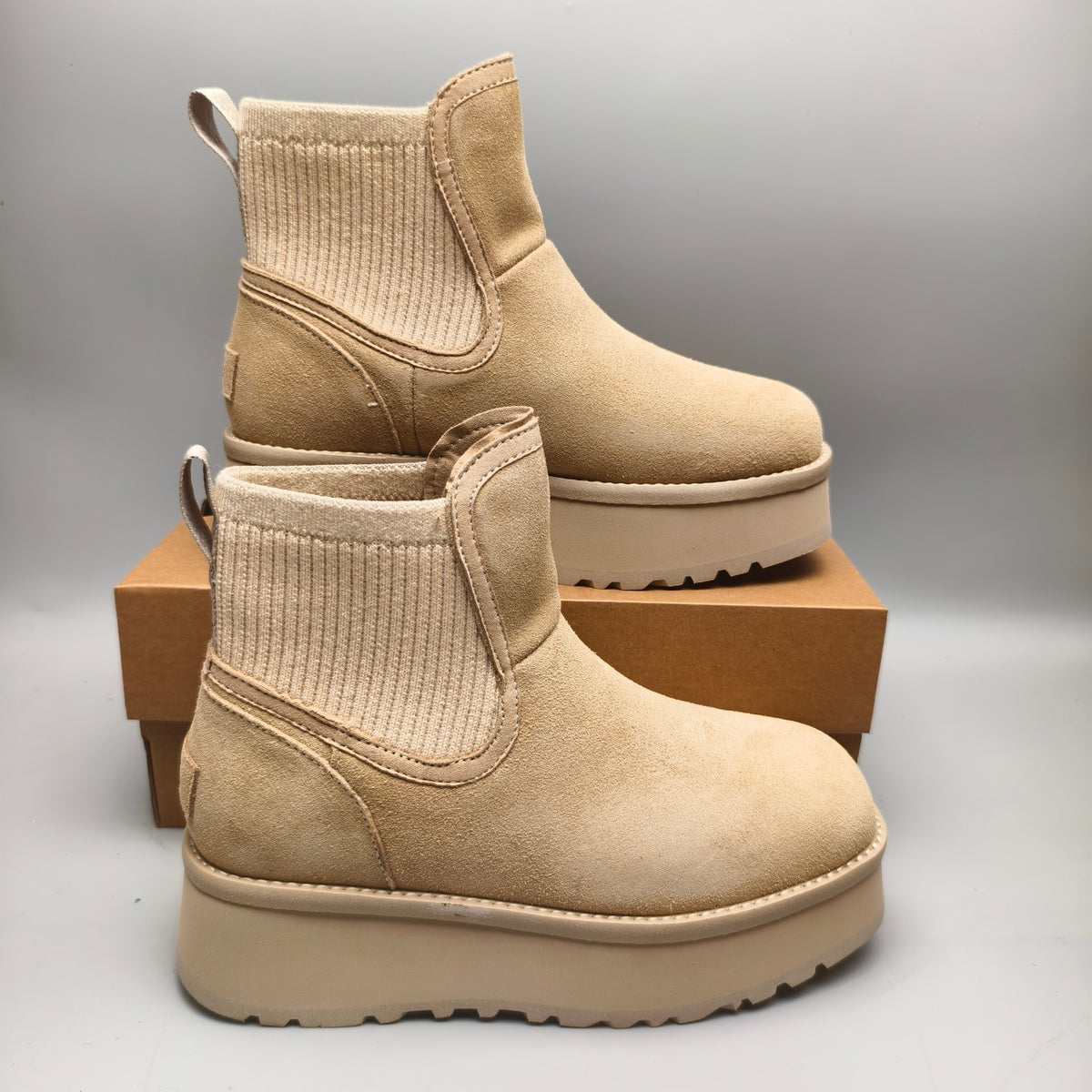 3258 5 cm Platform Casual Fashion Shoes – Sand