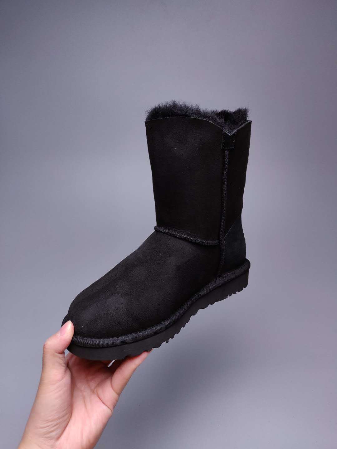 2480 Side-Zip Mid-Calf Boots – Black