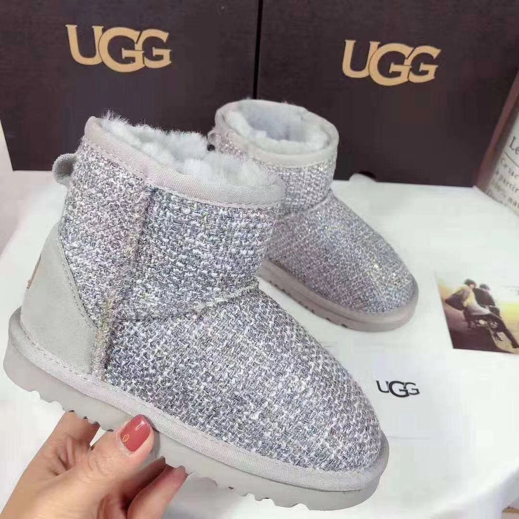 5854 Kids' Chic Winter Boots – Gray