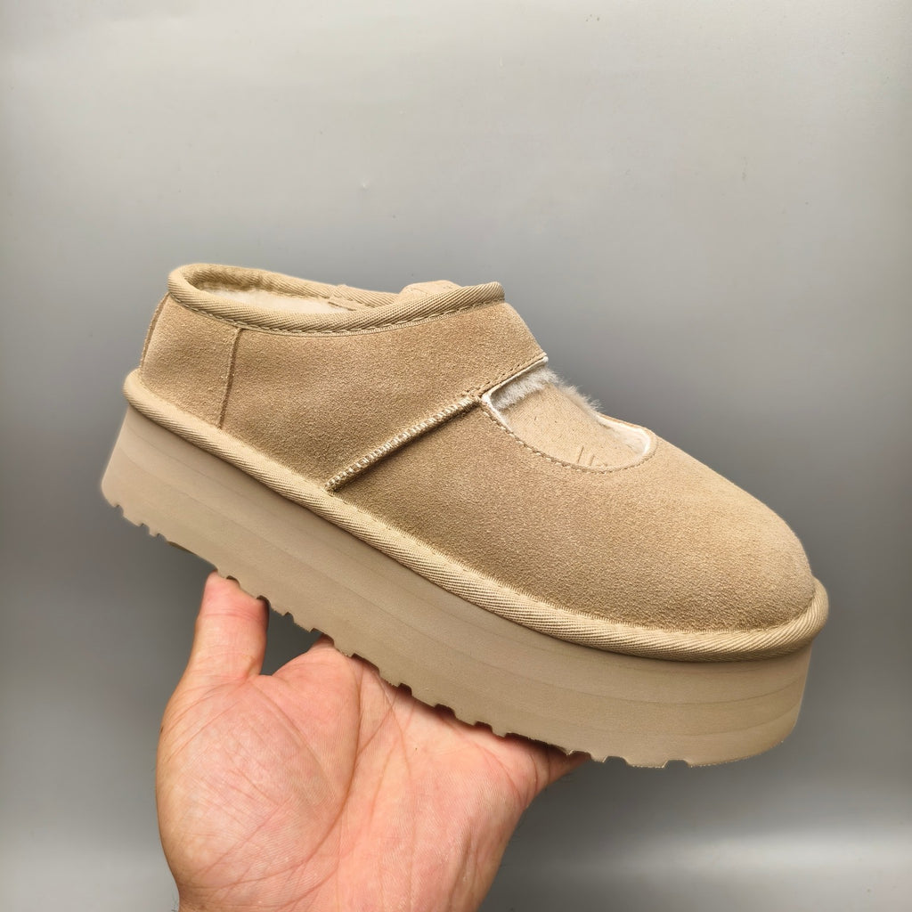 7612 Platform Mary Jane Fashion Shoes – Sand
