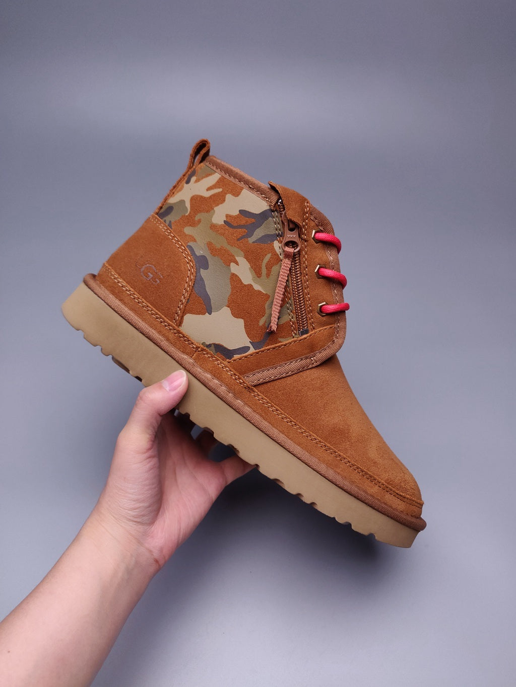 4193 Men's Colorblock Camo Shoes – Chestnut