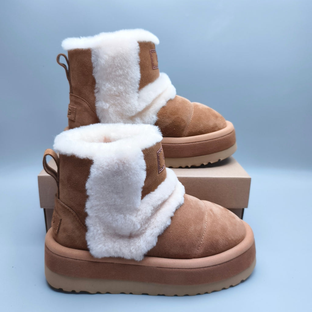3316 Caterpillar-Style Platform Mid-Top Casual Shoes – Chestnut