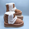 3316 Caterpillar-Style Platform Mid-Top Casual Shoes – Chestnut