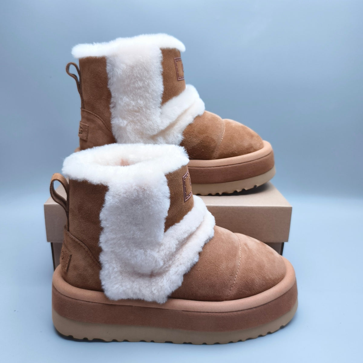 3316 Caterpillar-Style Platform Mid-Top Casual Shoes – Chestnut