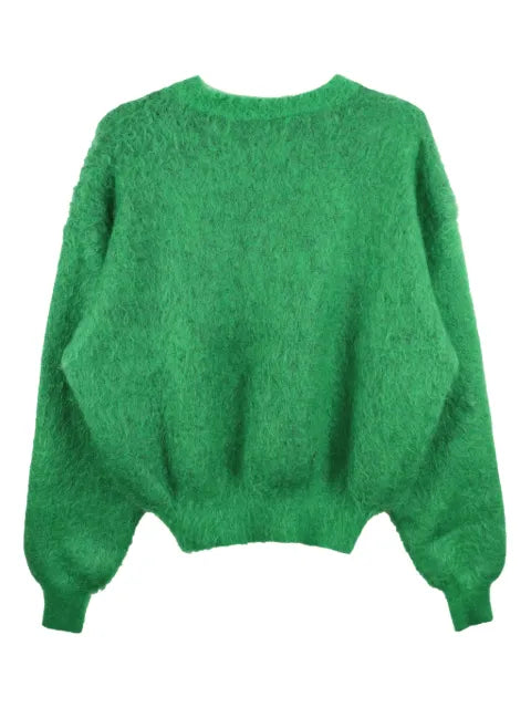 SAINT MXXXXXX intarsia-knit mohair-blend jumper