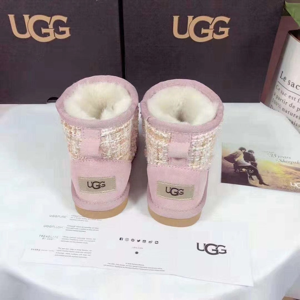 5854 Kids' Chic Winter Boots – Pink
