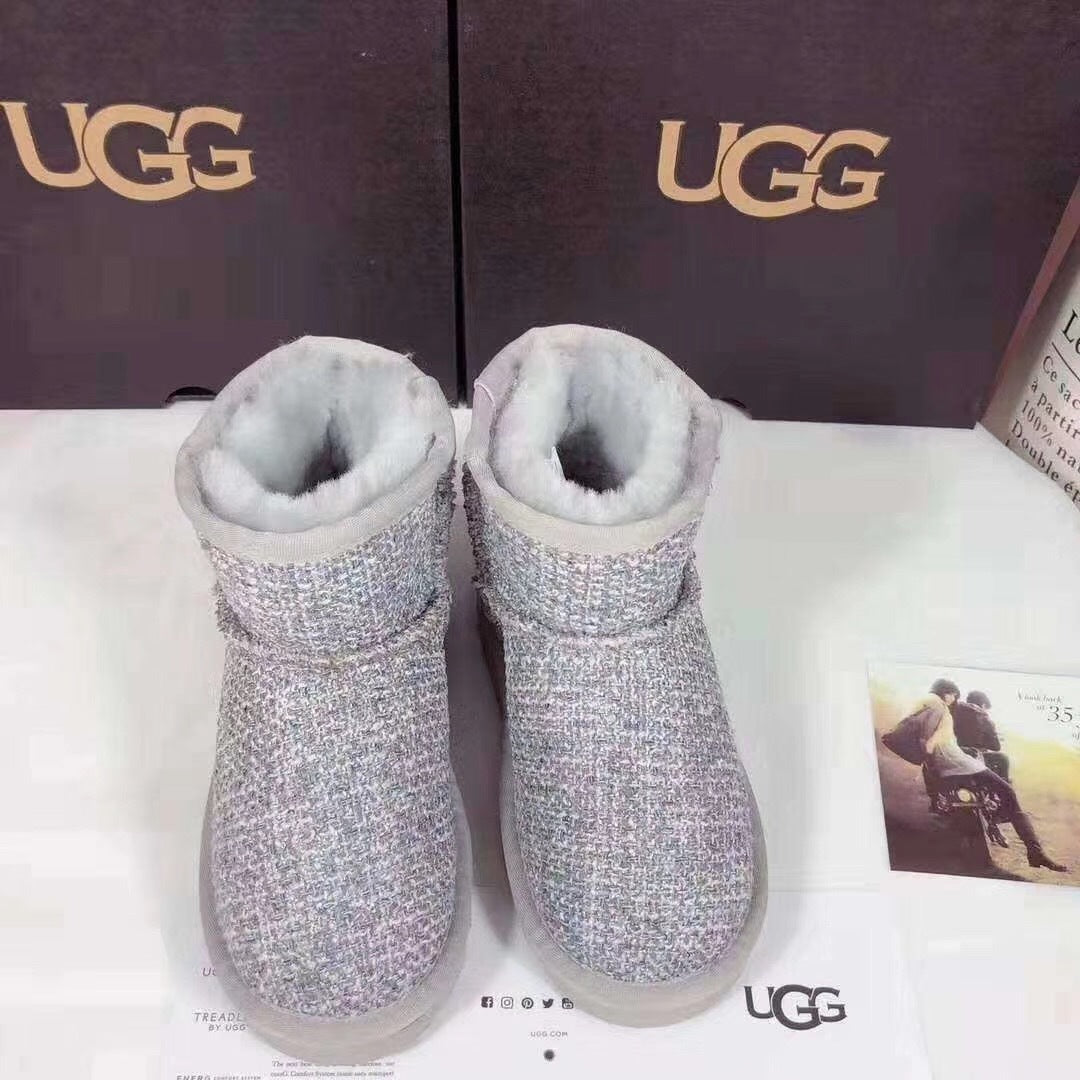 5854 Kids' Chic Winter Boots – Gray