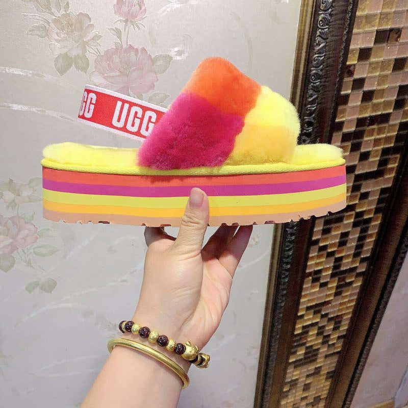 3490 Platform Sandals – Yellow Colorblock