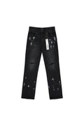 P011 Knee Slit Paint Splatters