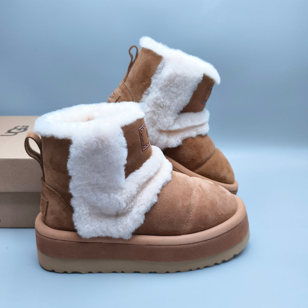 3316 Caterpillar-Style Platform Mid-Top Casual Shoes – Chestnut