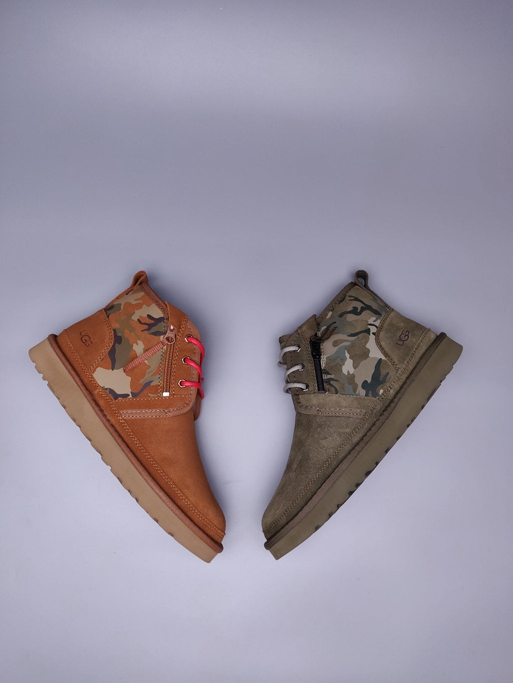 4193 Men's Colorblock Camo Shoes – Army Green