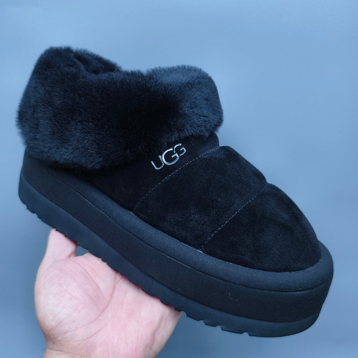 6390 Platform Slip-On Casual Shoes – Black