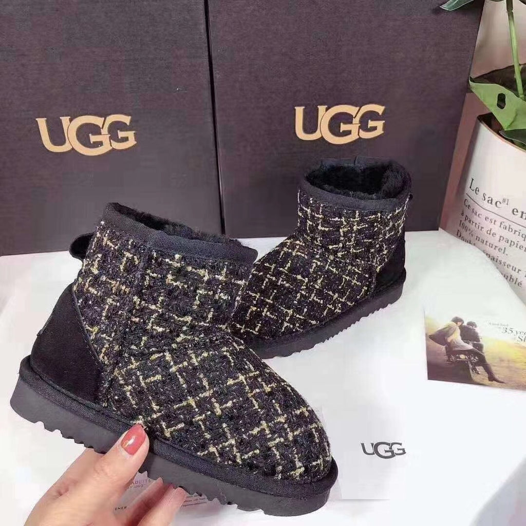 5854 Kids' Chic Winter Boots – Black
