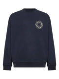 Stone Island 6100001 cotton fleece oversized-fit crewneck sweatshirt with ‘Outline Compass’ print