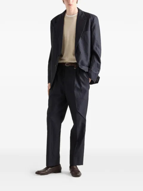 Prada single-breasted cotton and silk jacket