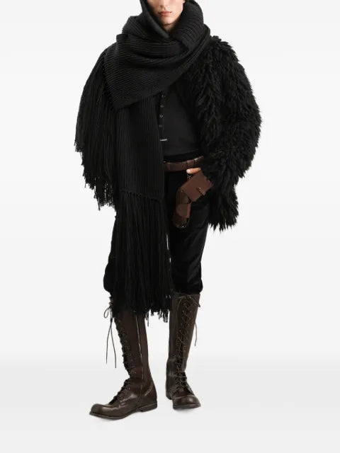 Dolce & Gabbana fur-effect knit cardigan
