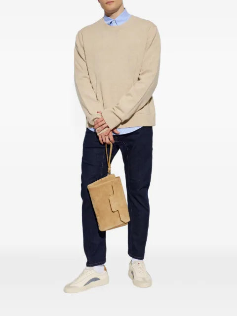 DSQUARED2 logo-embroidered pouch-pocket sweater