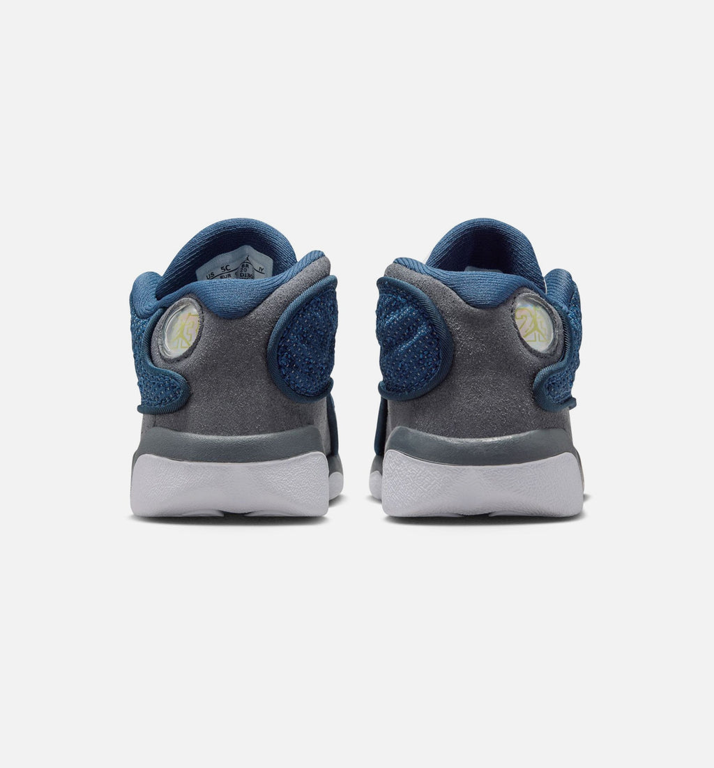 Air Jordan 13 Retro Navy and Flint Grey Infant Sneakers - Navy/University Blue/Flint Grey/White