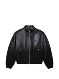 Purple Brand leather bomber jacket