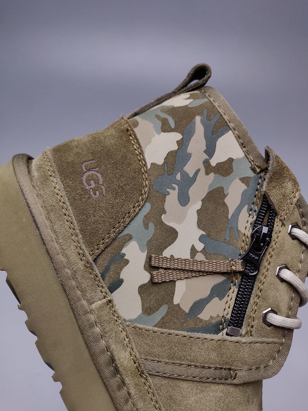 4193 Men's Colorblock Camo Shoes – Army Green
