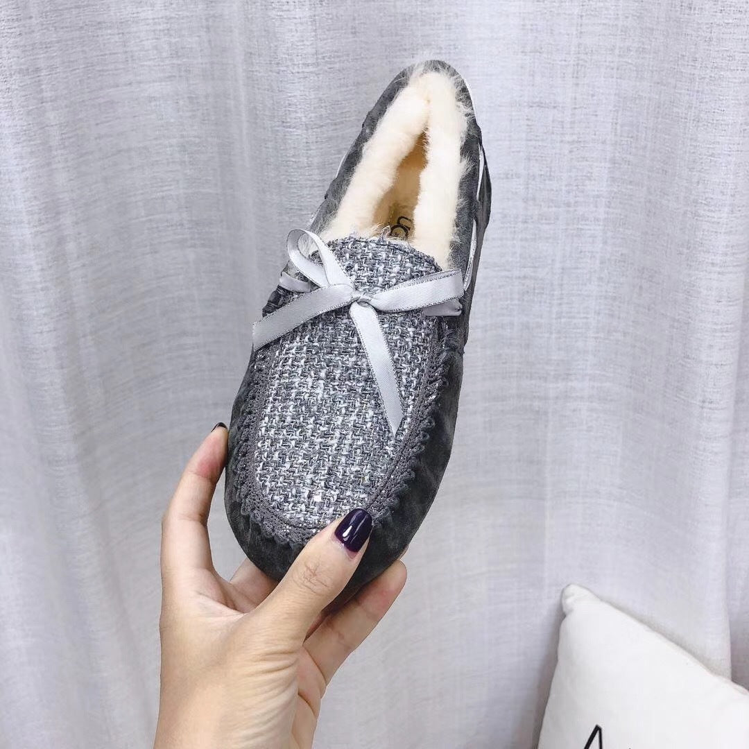 5623 Chic Moccasin-Style Shoes – Gray