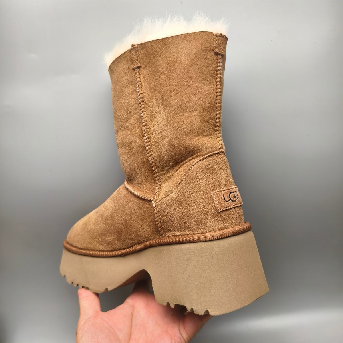 1533 Women's Platform Wedge Mid-Calf Boots – Chestnut