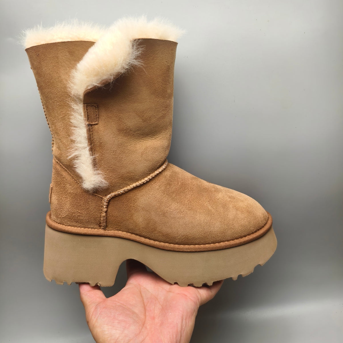 1533 Women's Platform Wedge Mid-Calf Boots – Chestnut