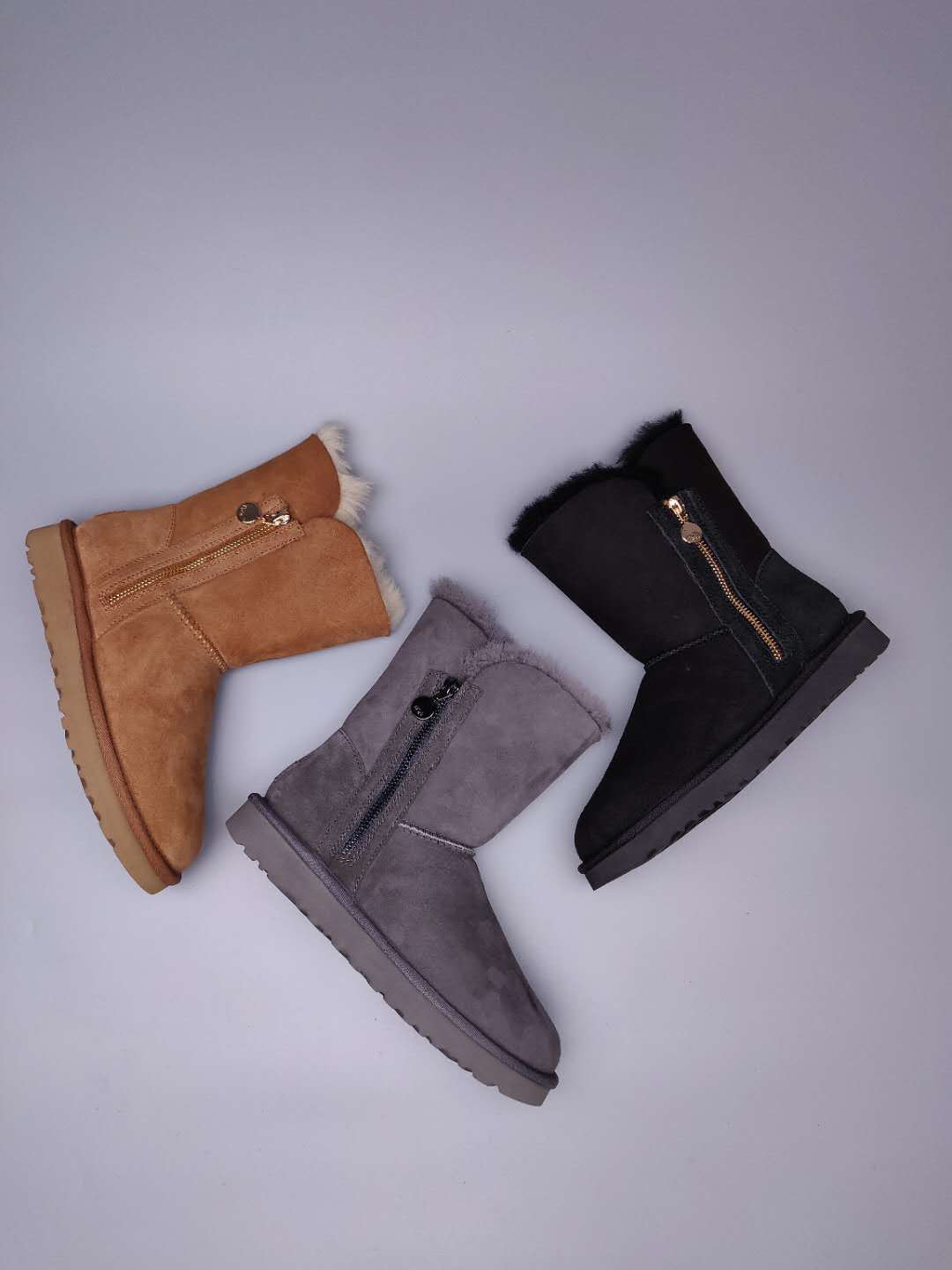 2480 Side-Zip Mid-Calf Boots – Chestnut