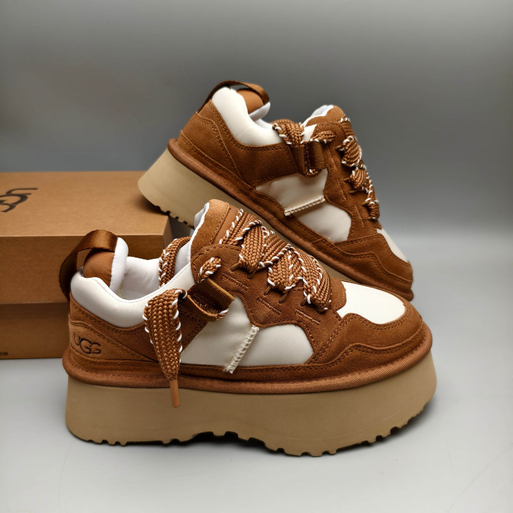 1541 Chunky Platform Lace-Up Sneakers – Chestnut