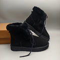 4576 Lace-Up Mid-Calf Casual Boots – Black