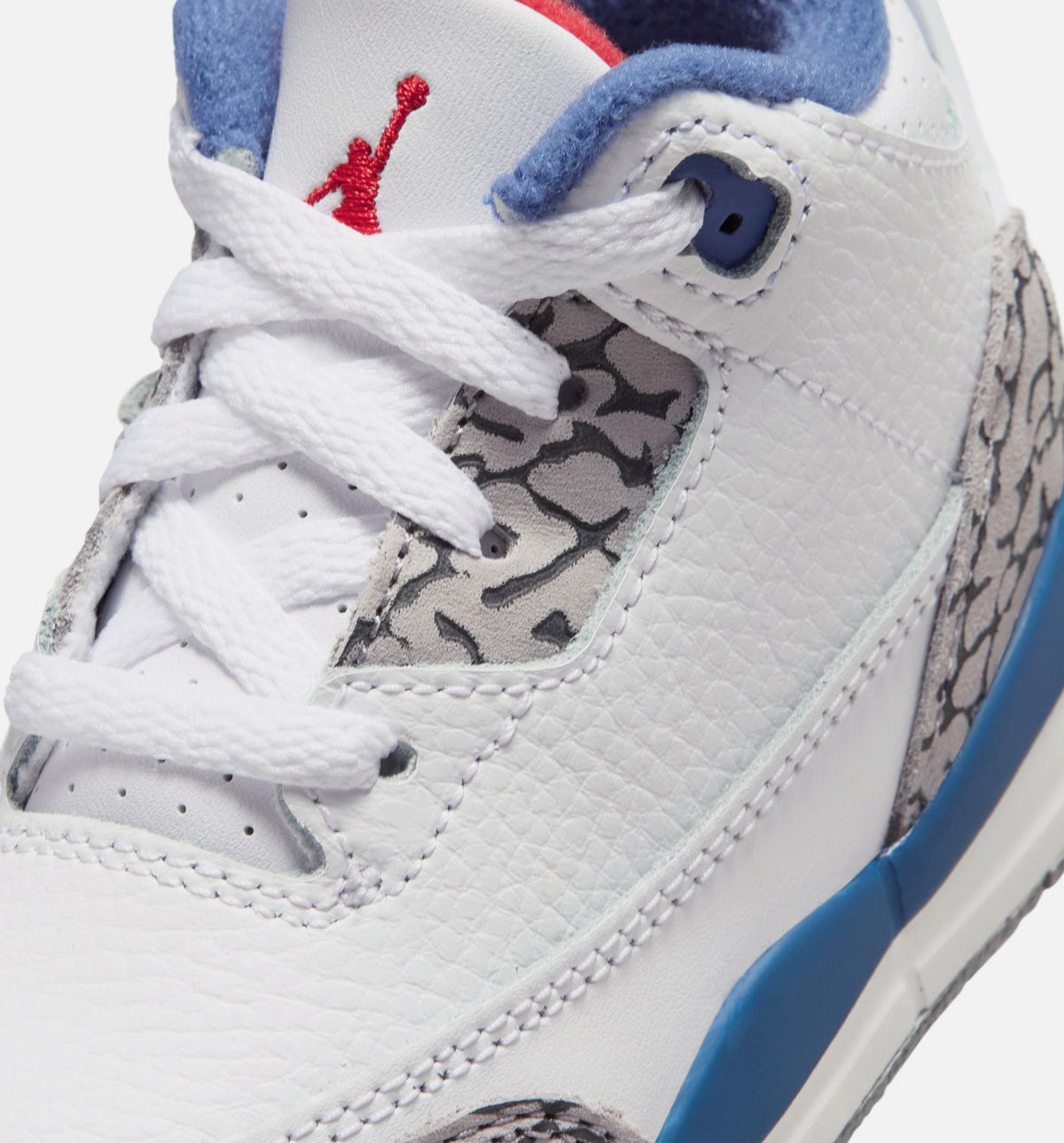 Air Jordan 3 Retro OG True Blue – Infant/Toddler Lifestyle Shoe in White/Fire Red/True Blue
