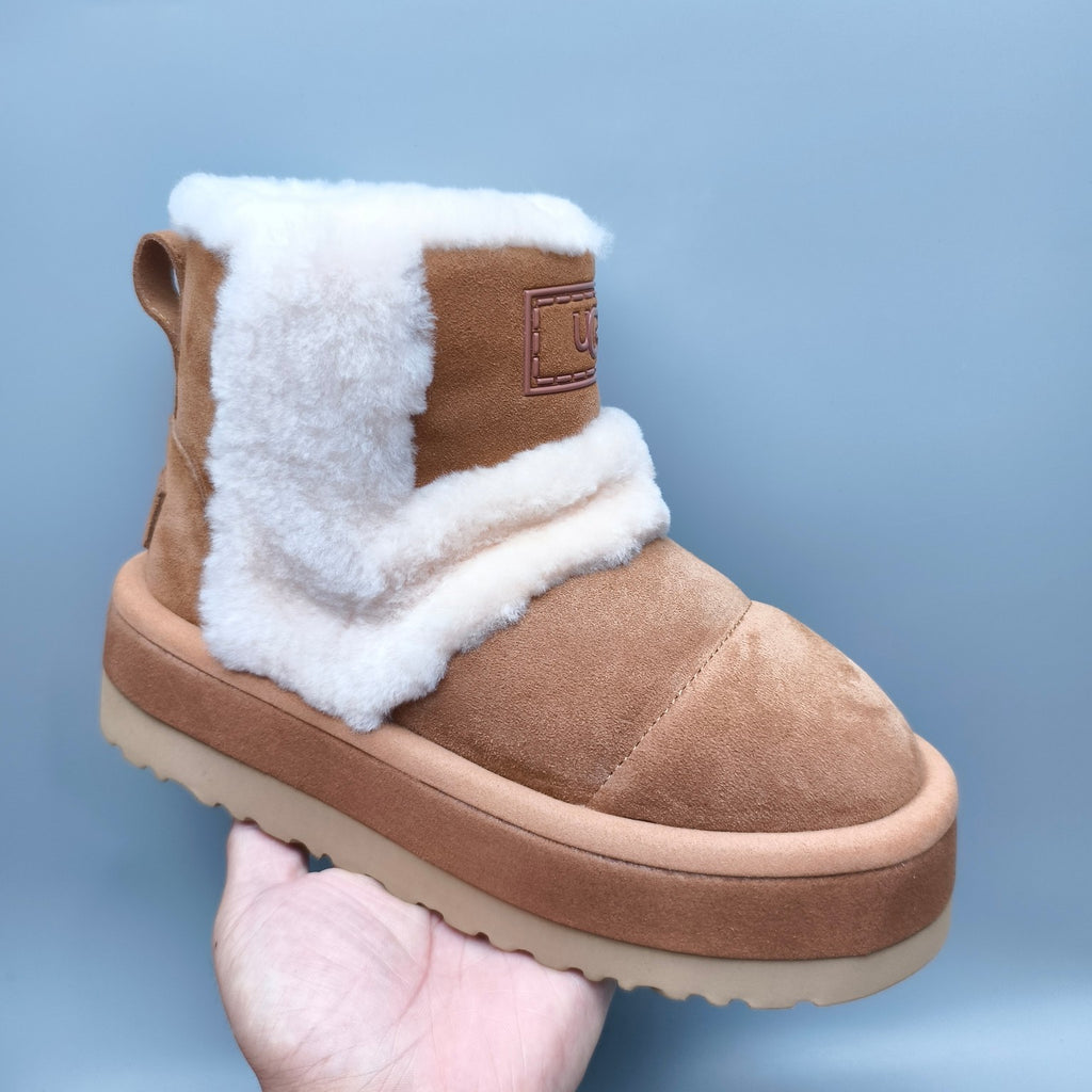 3316 Caterpillar-Style Platform Mid-Top Casual Shoes – Chestnut