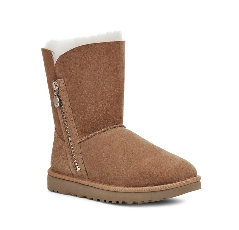 2480 Side-Zip Mid-Calf Boots – Chestnut