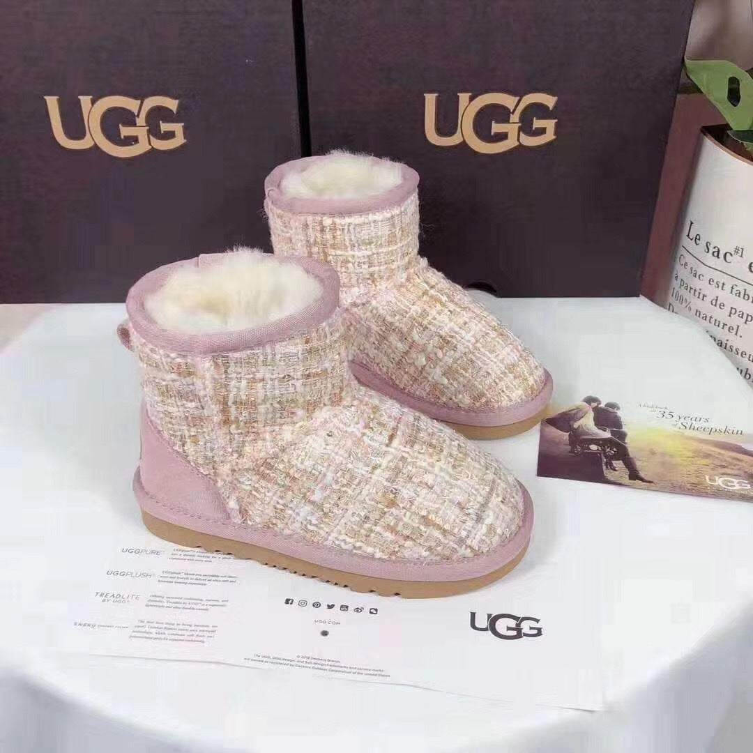 5854 Kids' Chic Winter Boots – Pink