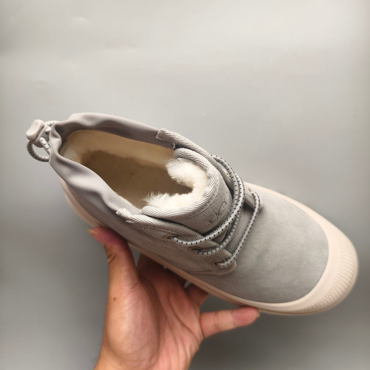 3991 High-Top Casual Shoes – Light Gray