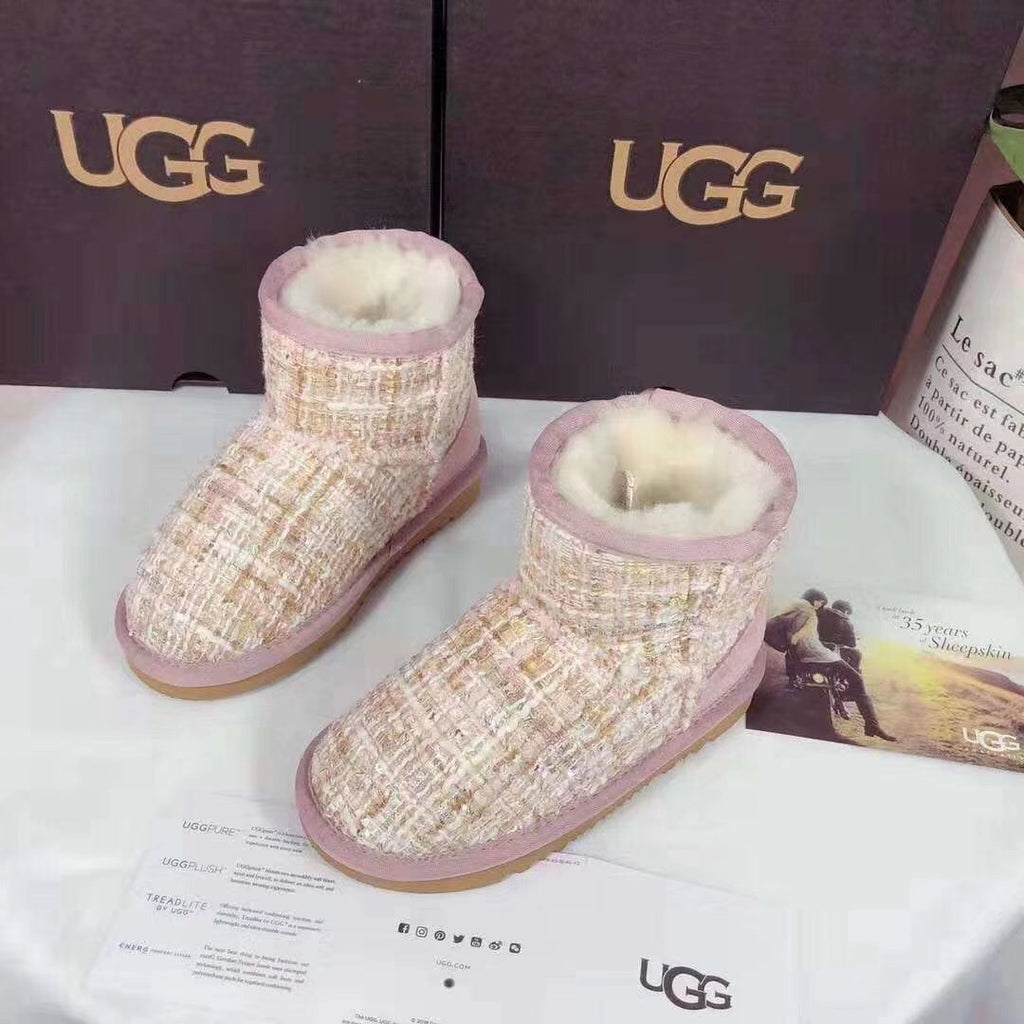 5854 Kids' Chic Winter Boots – Pink