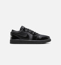 Air Jordan 1 Low Patent Elephant Women's Lifestyle Shoes - Black / White / Metallic Silver