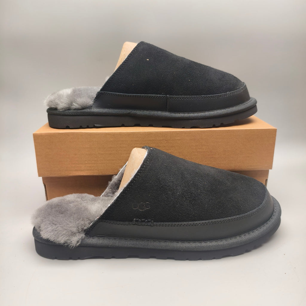 4585 Men's Ultra-Light Fluffy Casual Slippers – Black