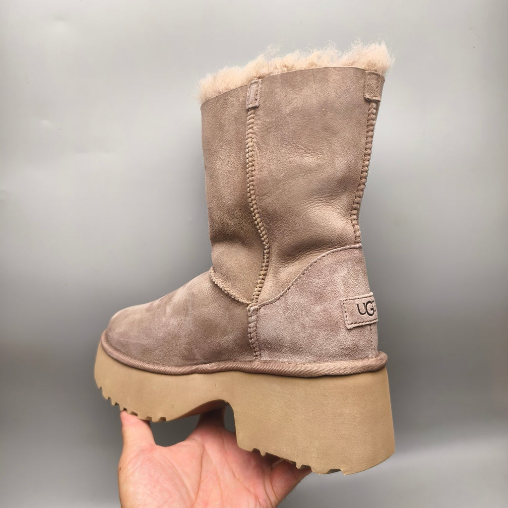 1533 Women's Platform Wedge Mid-Calf Boots – Walnut